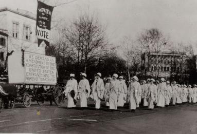 Women Marching in Suffrage Parade in Washington, DC