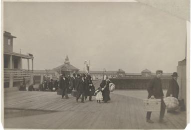 Photograph of Immigrants Landing at Ellis Island
