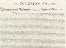 print of the Declaration of Independence