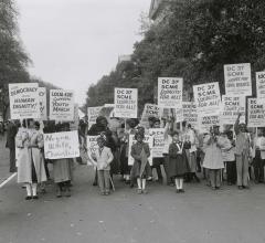  Photograph of students at the Youth March for Integrated Schools